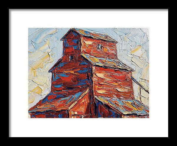 Grain Elevator In Bold Colors