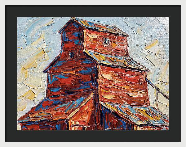 Grain Elevator In Bold Colors