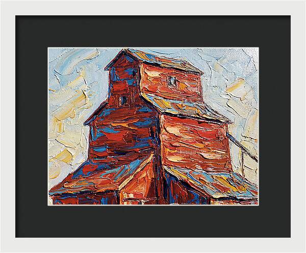 Grain Elevator In Bold Colors
