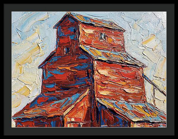 Grain Elevator In Bold Colors