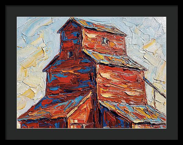 Grain Elevator In Bold Colors