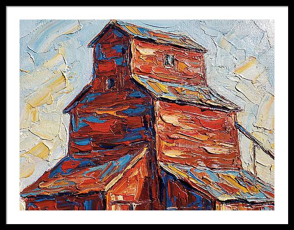 Grain Elevator In Bold Colors