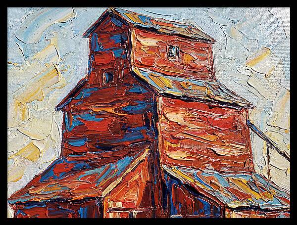 Grain Elevator In Bold Colors