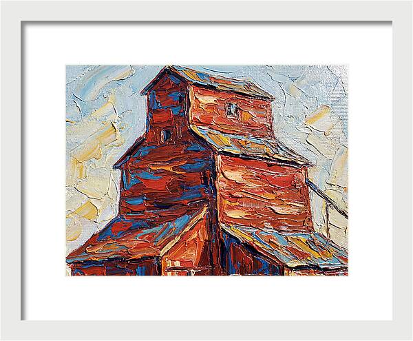 Grain Elevator In Bold Colors