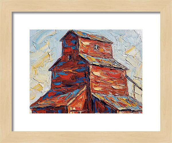 Grain Elevator In Bold Colors