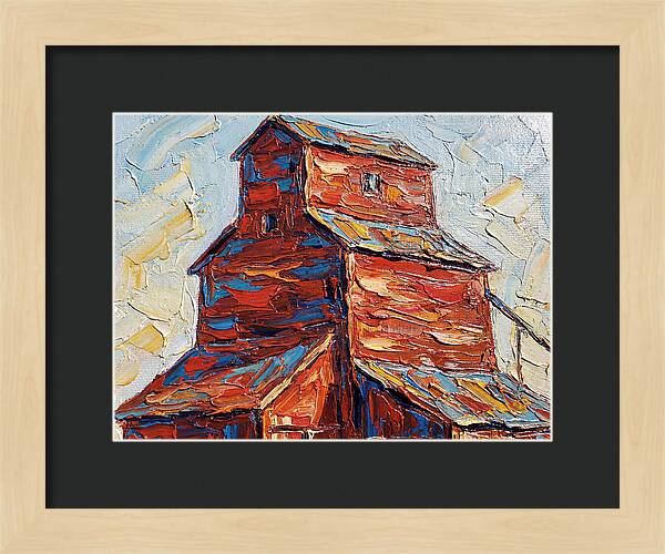 Grain Elevator In Bold Colors