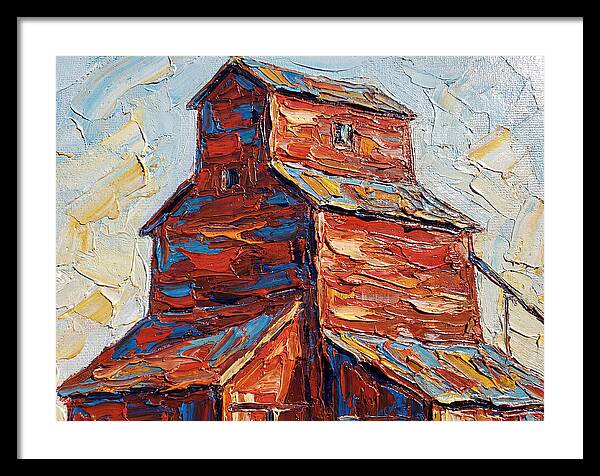 Grain Elevator In Bold Colors