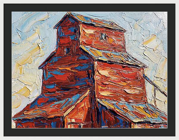 Grain Elevator In Bold Colors