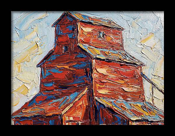 Grain Elevator In Bold Colors