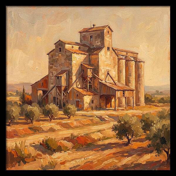 Grain Elevator Under Mediterranean Sun