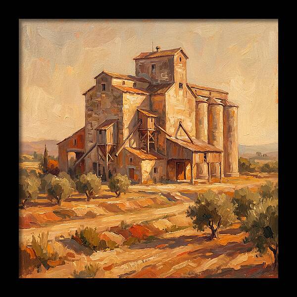 Grain Elevator Under Mediterranean Sun