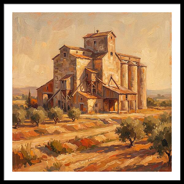 Grain Elevator Under Mediterranean Sun