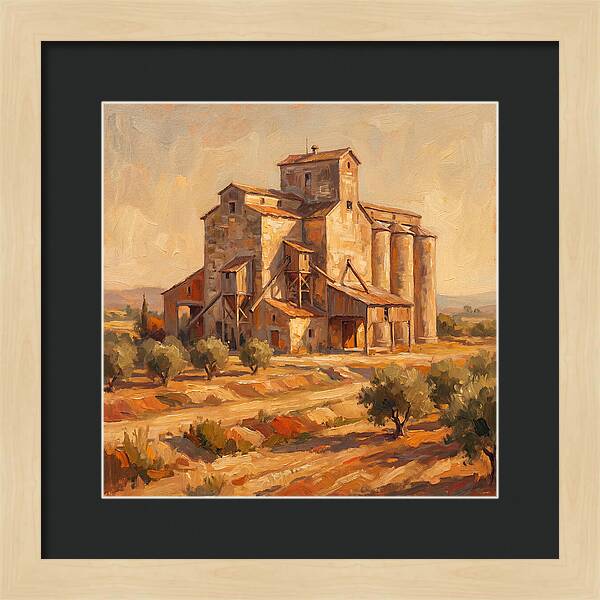 Grain Elevator Under Mediterranean Sun