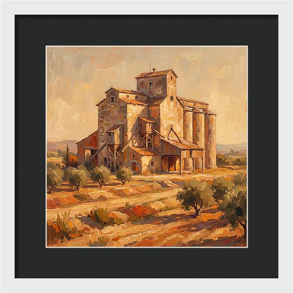 Grain Elevator Under Mediterranean Sun