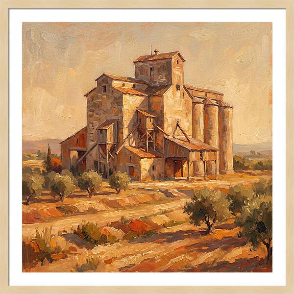 Grain Elevator Under Mediterranean Sun