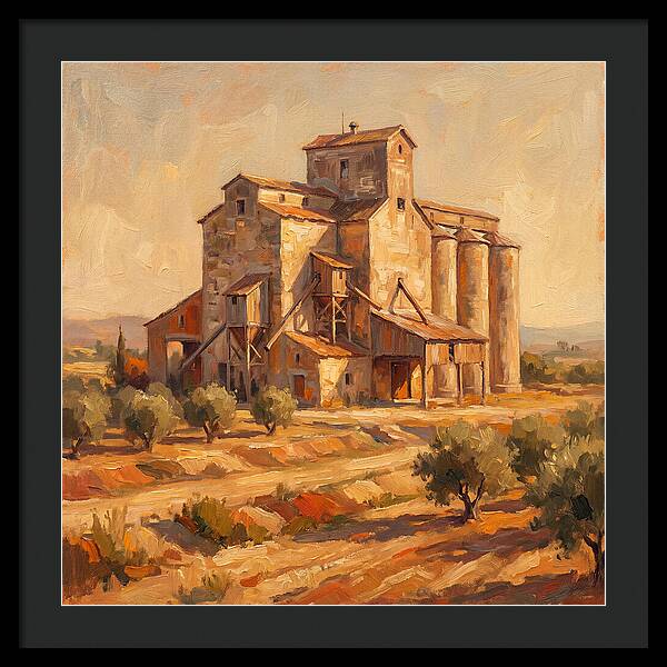 Grain Elevator Under Mediterranean Sun