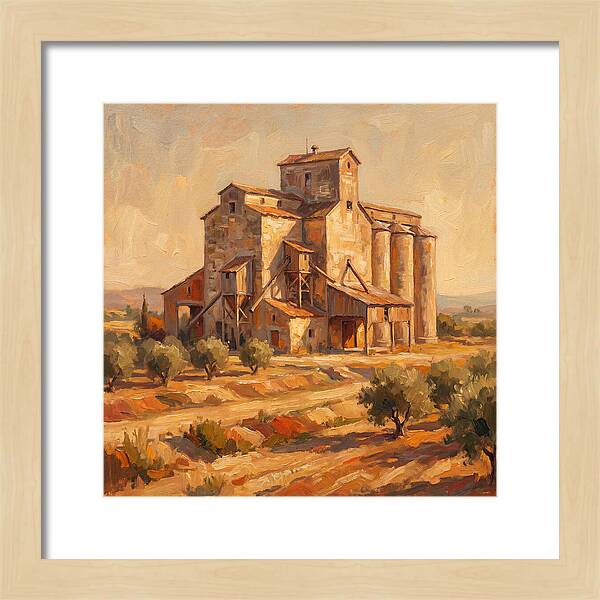 Grain Elevator Under Mediterranean Sun