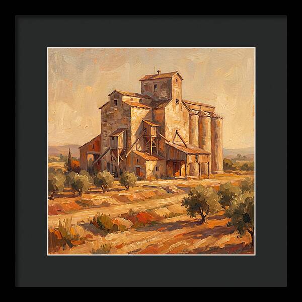 Grain Elevator Under Mediterranean Sun