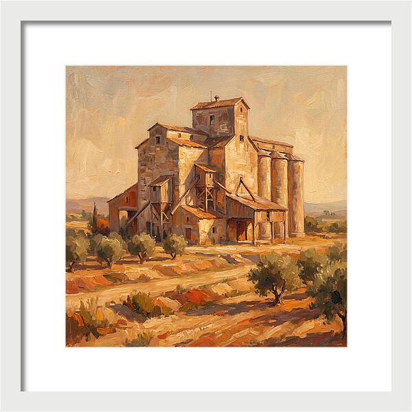 Grain Elevator Under Mediterranean Sun