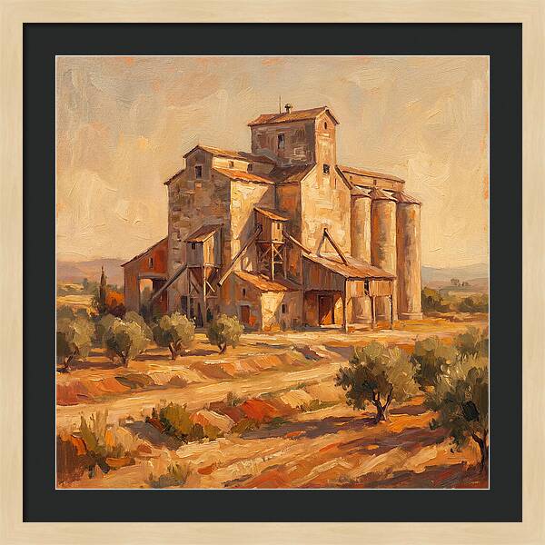 Grain Elevator Under Mediterranean Sun