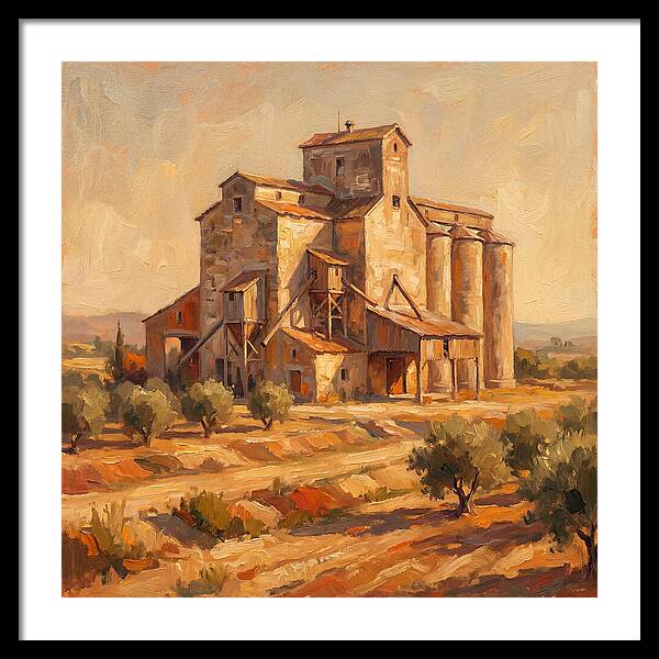 Grain Elevator Under Mediterranean Sun