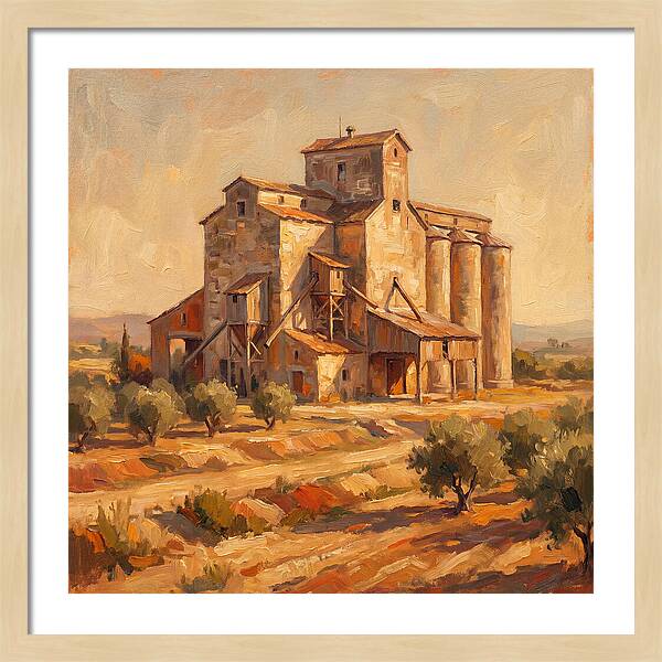 Grain Elevator Under Mediterranean Sun