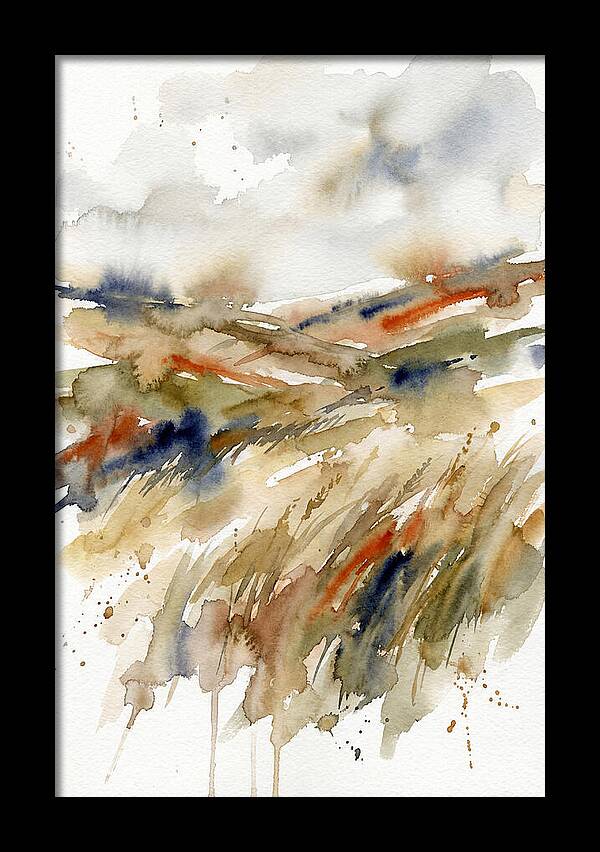 Grain Fields In Watercolor