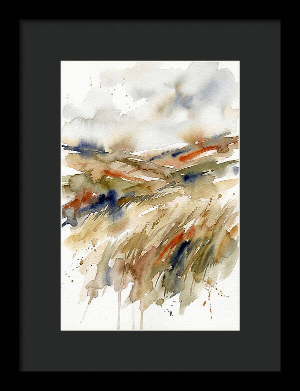 Grain Fields In Watercolor