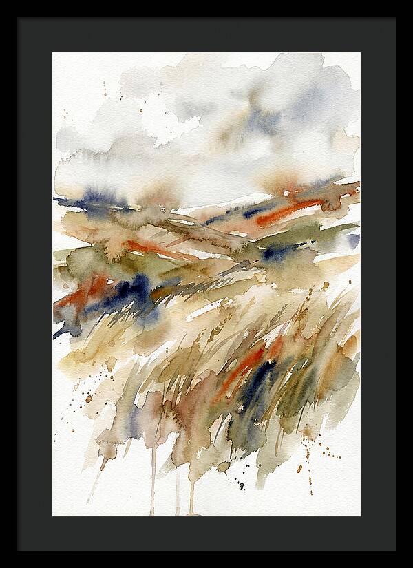 Grain Fields In Watercolor