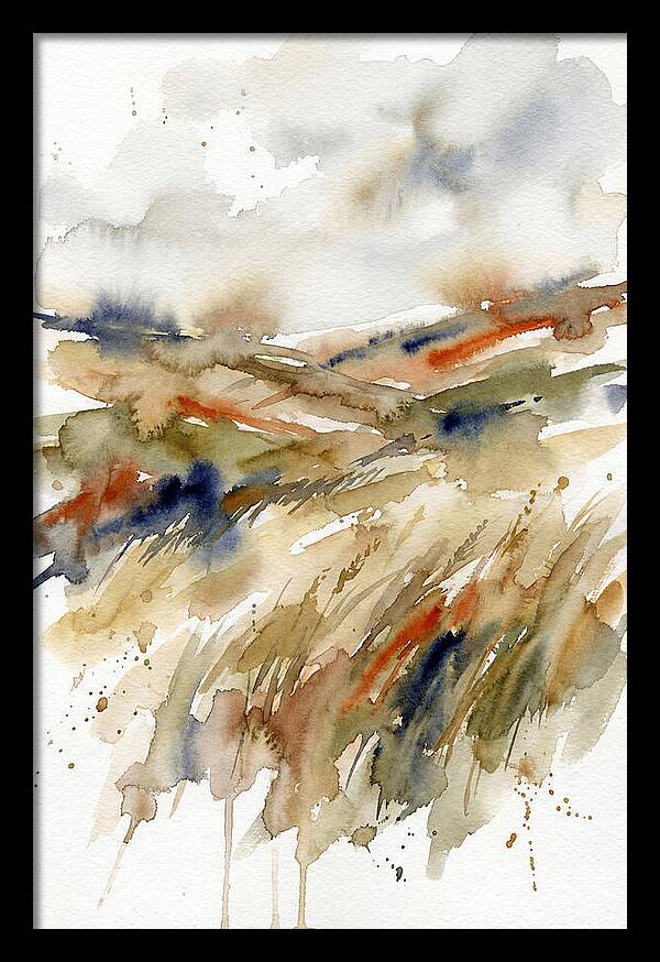 Grain Fields In Watercolor