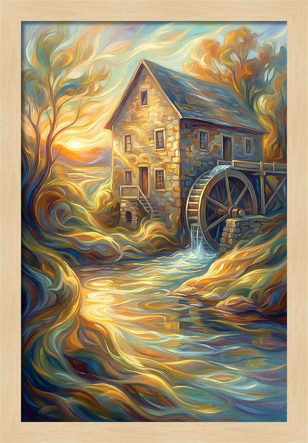 Grain Mill At Dusk