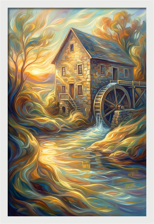Grain Mill At Dusk