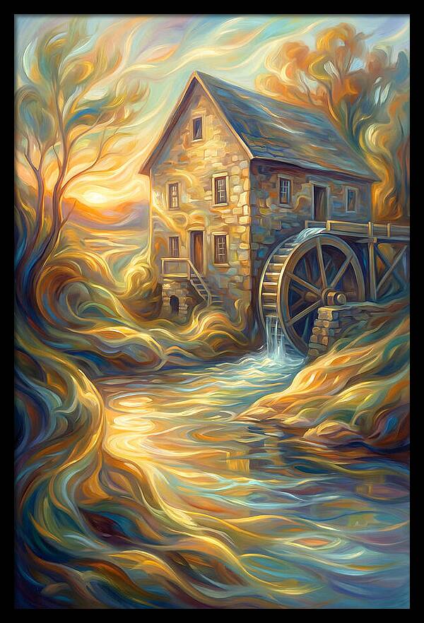 Grain Mill At Dusk