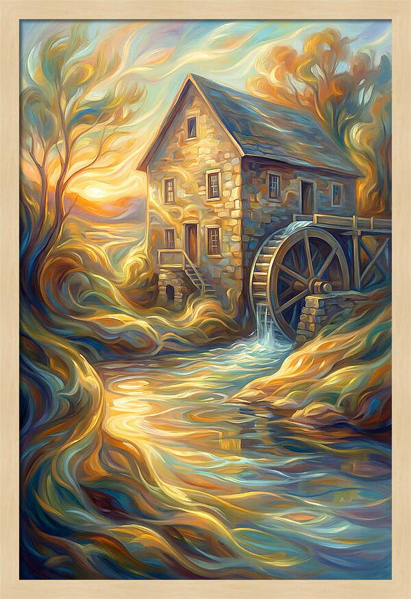 Grain Mill At Dusk