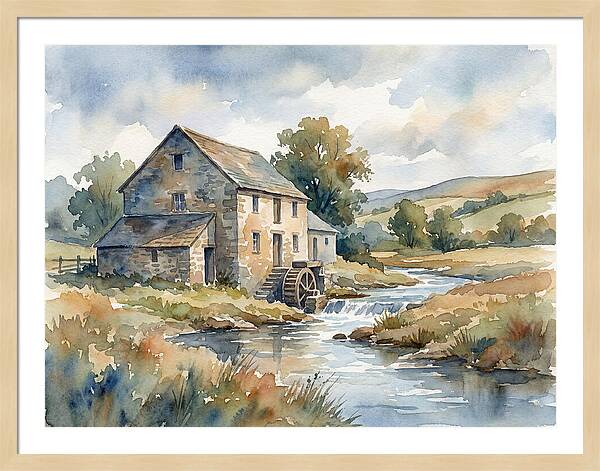 Grain Mill By The Stream