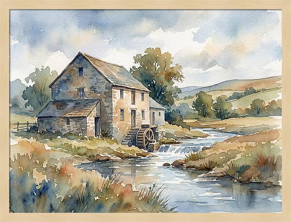 Grain Mill By The Stream