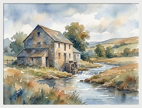 Grain Mill By The Stream