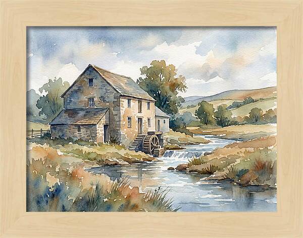 Grain Mill By The Stream