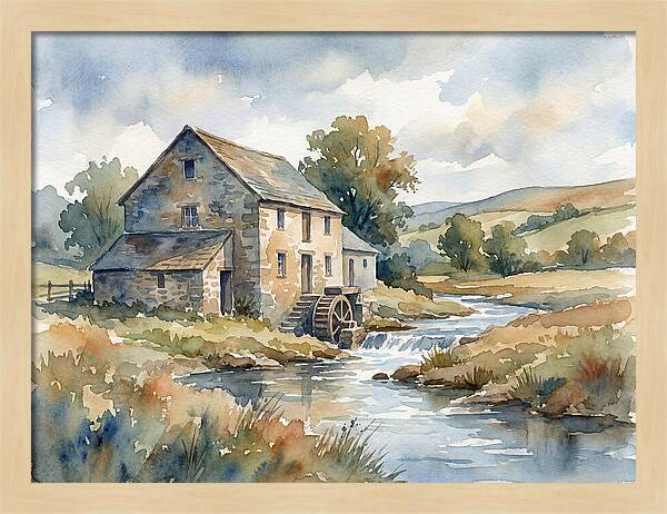 Grain Mill By The Stream