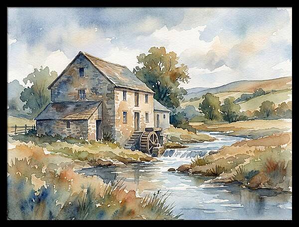 Grain Mill By The Stream