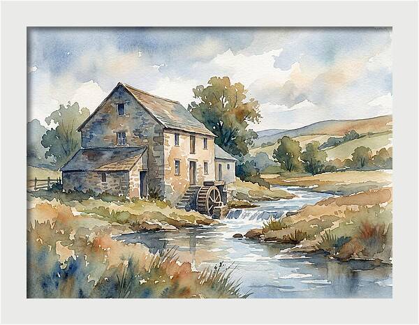 Grain Mill By The Stream