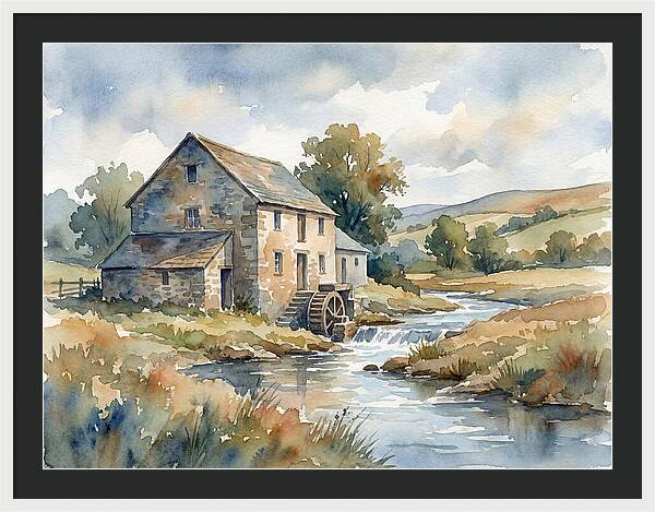 Grain Mill By The Stream