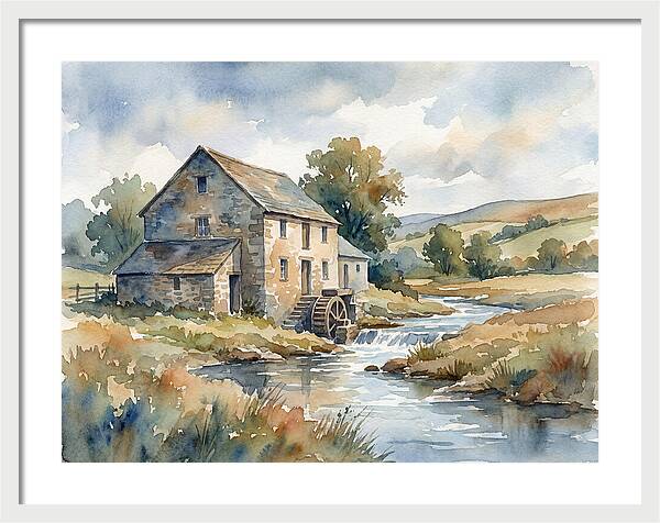 Grain Mill By The Stream