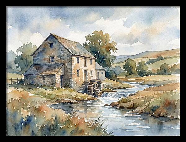 Grain Mill By The Stream