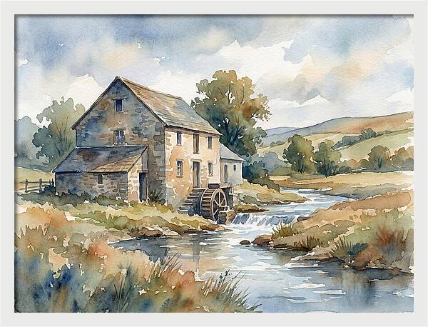 Grain Mill By The Stream