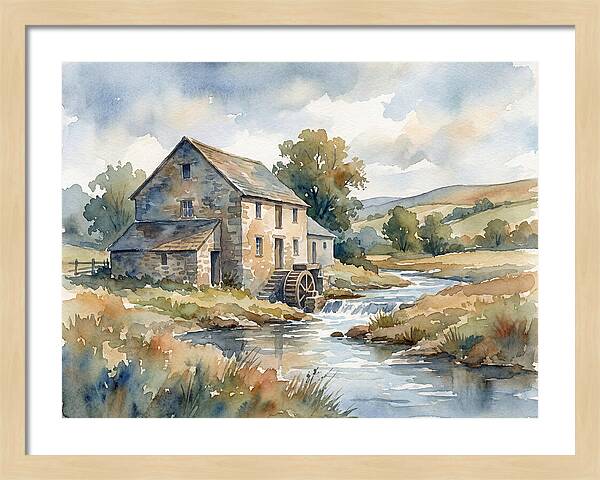 Grain Mill By The Stream