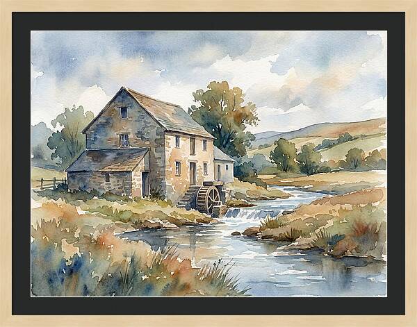 Grain Mill By The Stream