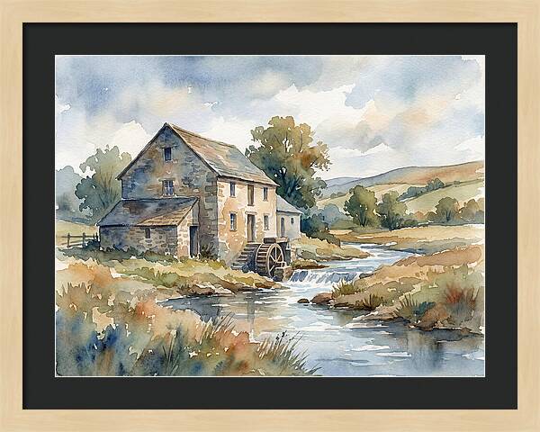 Grain Mill By The Stream