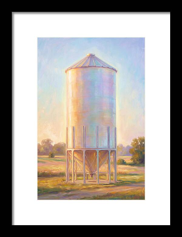 Grain Silo At Dusk