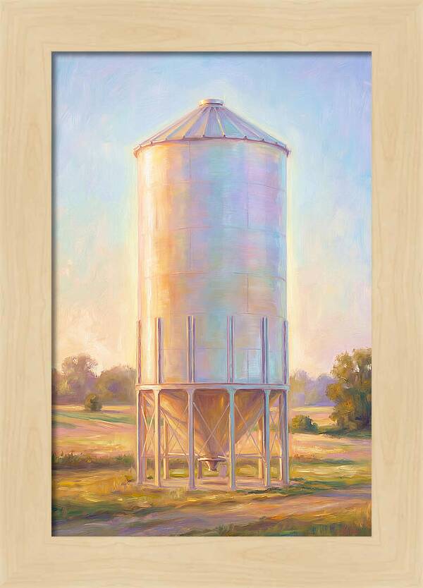 Grain Silo At Dusk